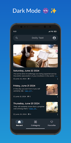 Daily Text Audio Play Screenshot 3