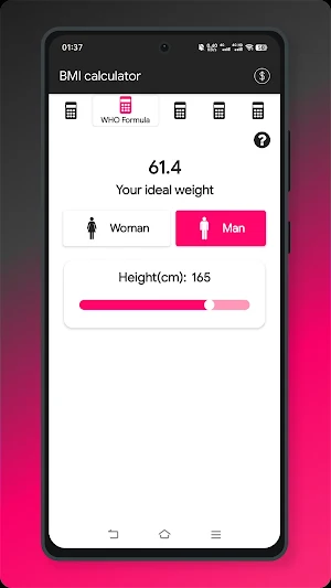 BMI - ideal weight calculator Screenshot 1