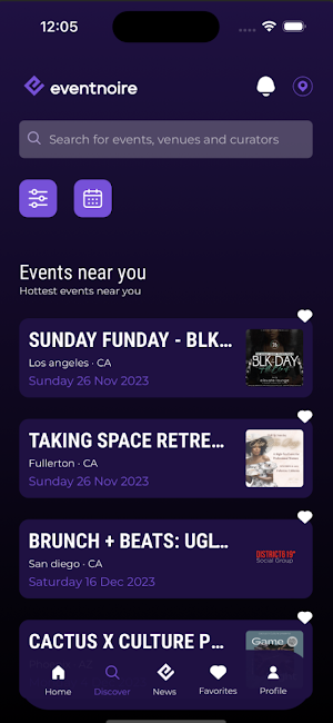 Eventnoire Screenshot 1