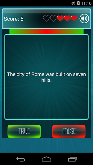 True False Quiz Screenshot 0