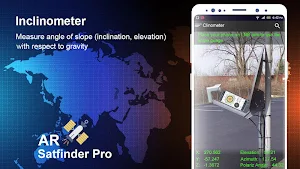 Satfinder ( Inclinometer) Analog Gyro compass Screenshot 2
