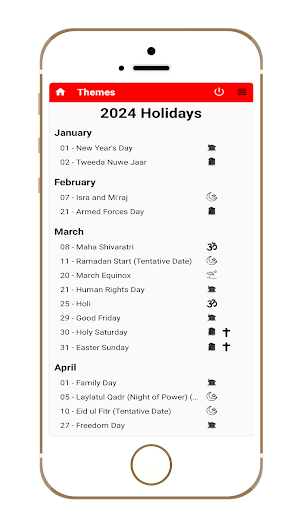South Africa Calendar Screenshot 0