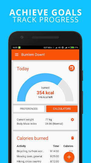 Burn Calories & Lose Belly Fat Track daily routine Screenshot 1