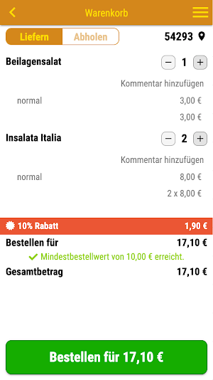 Pizza–Kebabhaus Alt Ehrang Screenshot 1