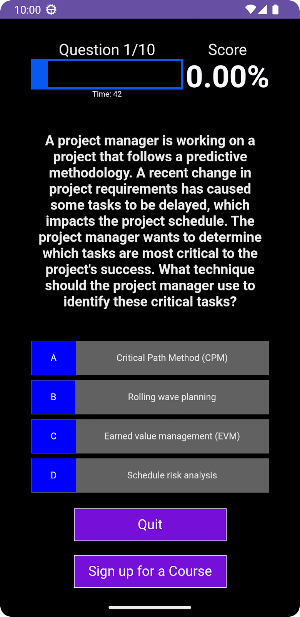 ProQuiz - PMP Screenshot 2