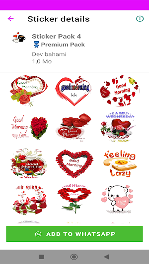 bonjour et bonne nuit stickers Screenshot 3