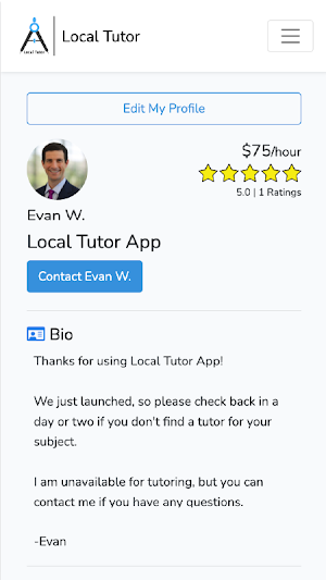 Local Tutor App Screenshot 1