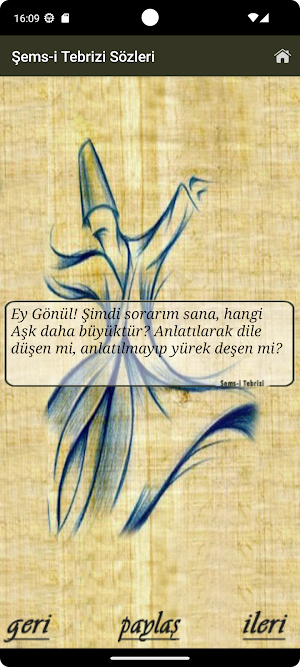 Mevlana ve Şems Sözleri Screenshot 3