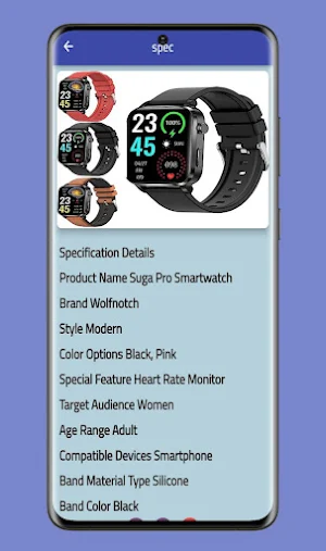 Suga pro smart watch guide Screenshot 2