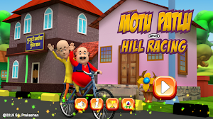 Motu Patlu Cartoon Hills Biking Game Screenshot 0