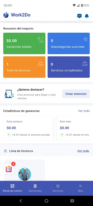 Work2Do Proveedor Screenshot 3