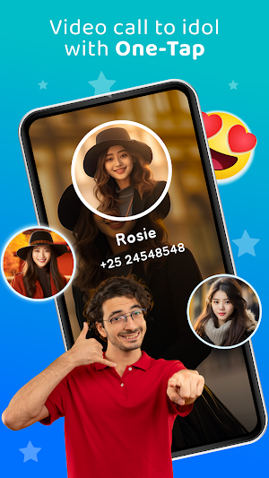Idol Video Prank Call & Chat Screenshot 1