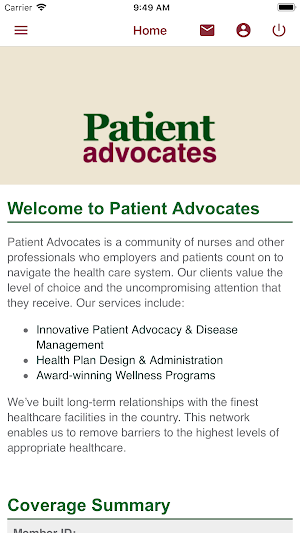 Patient Advocates Screenshot 1