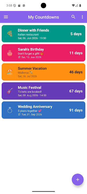 Countdown — Days Until Widget Screenshot 0