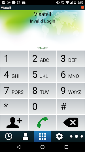 Visatell dialer Screenshot 0