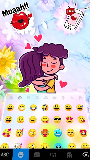 Colorful Sunflowers Keyboard Background Screenshot 2