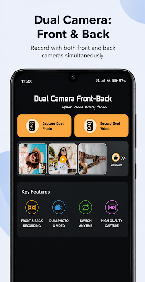 Dual Camera: Front & Back Screenshot 1