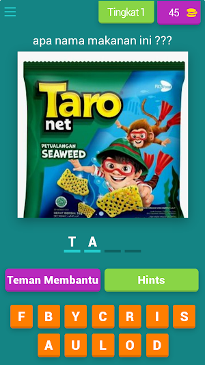 tebak makanan ringan Screenshot 0