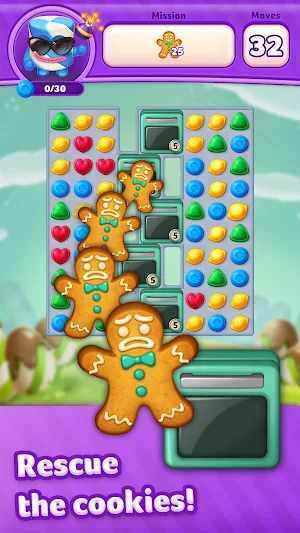 Lollipop Sweet Heroes Match3 Screenshot 1