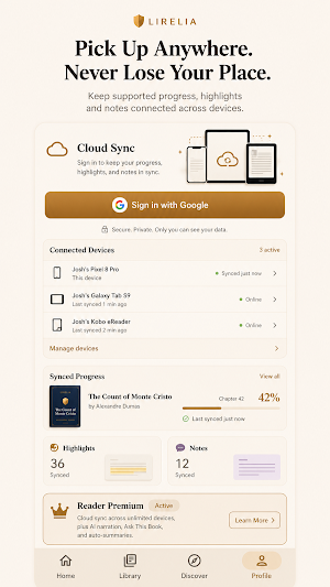 Lirelia: Ebook & Audio Reader Screenshot 1