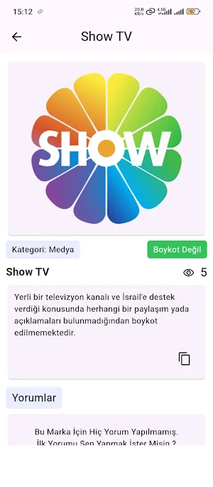 Boykot Listesi Screenshot 3