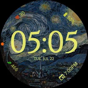 Starry Night Watch Face Screenshot 0