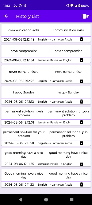 English Jamaican Patois Trans Screenshot 2