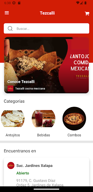 Tezcalli cocina mexicana Screenshot 1