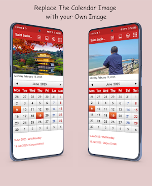 Saint Lucia Calendar 2025 Screenshot 2