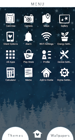 Snowy Forest Theme +HOME Screenshot 1