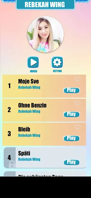Rebekah Wing Music Tiles Game Screenshot 0
