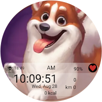 Animated Cute Dog Watch Face