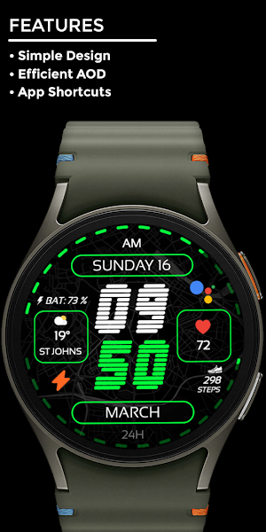 Night 91 - watch face Screenshot 1