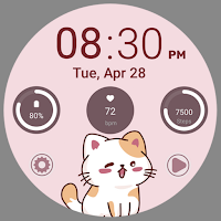 Cute Cat W2 watch face