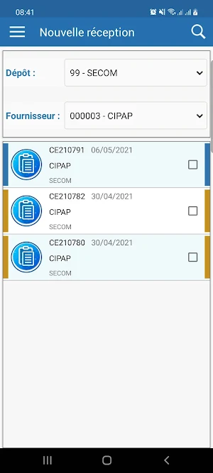 Clinisys Receiving Réception Screenshot 2