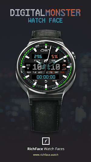 Digital Monster Watch Face Screenshot 1