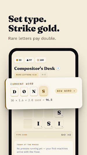 WordWright: Idle Word Factory Screenshot 0