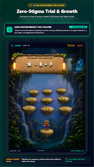 Math Tutor - Canyon Jumper Screenshot 1