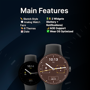 Chalkboard Sketch - watch face Screenshot 1