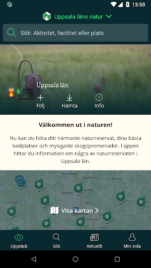 Uppsalas läns Naturkarta Screenshot 0
