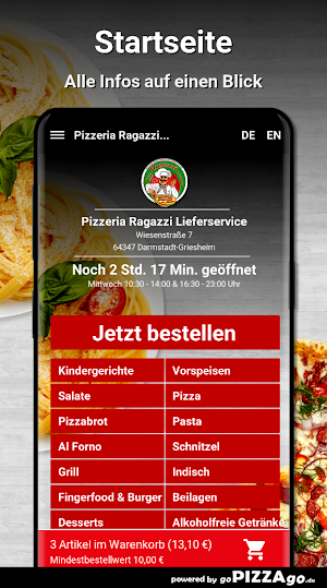 Pizzeria Ragazzi Lieferservice Screenshot 1