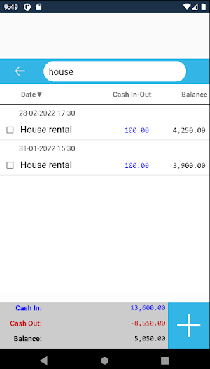 Personal Cash Book App Screenshot 3