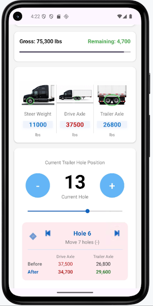 Axle Weight Scale for Trucker Screenshot 2