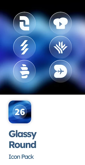 Glassy Round OS Icon Pack Screenshot 0
