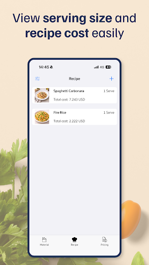 Recipe Cost & Price Screenshot 1