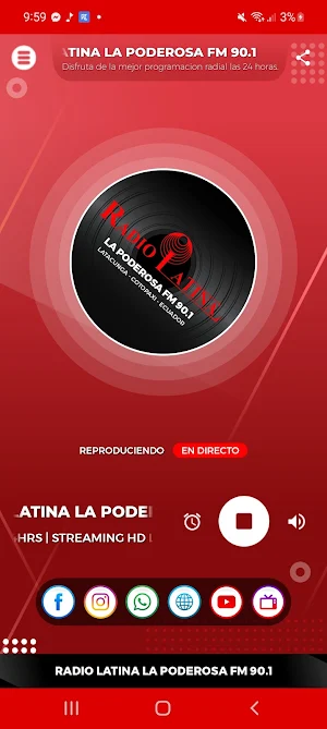 Radio Latina La Poderosa 90.1 Screenshot 1