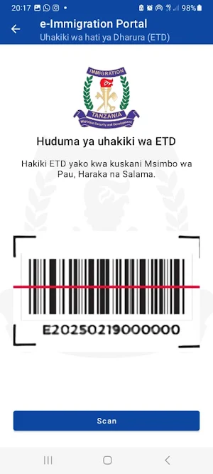 Uhamiaji Tanzania Screenshot 2