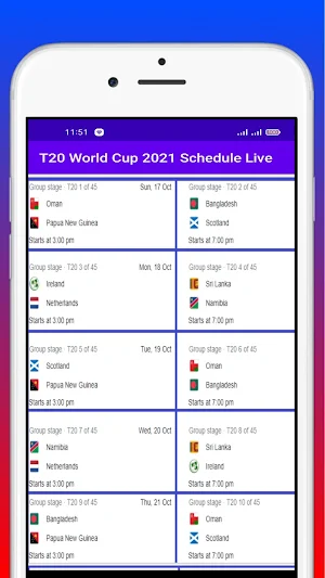 World Cup Schedule & Live Screenshot 1