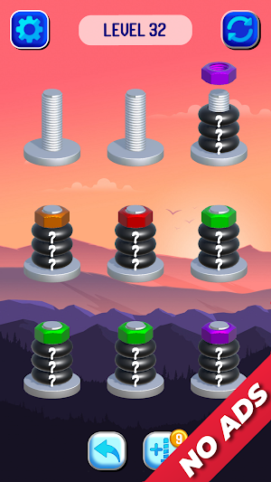 Nut Sort: Color Sorting Puzzle Screenshot 1