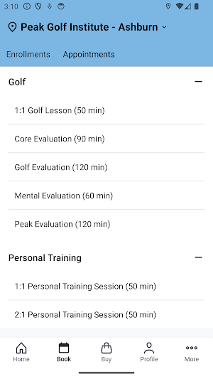 Peak Golf Institute Screenshot 2